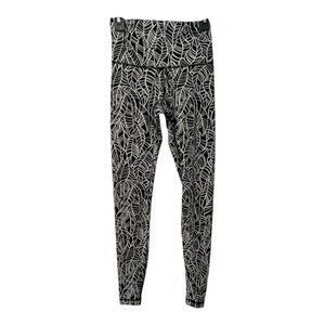 lululemon athletica Monochrome Leaf Print Leggings AA48